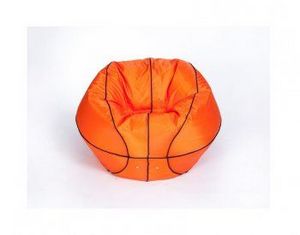 Кресло-мешок Баскетбольный мяч большой оранжево-черное в Мегионе - megion.ok-mebel.com | фото