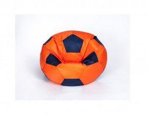 Кресло-мешок Мяч малый оранжево-черное в Мегионе - megion.ok-mebel.com | фото