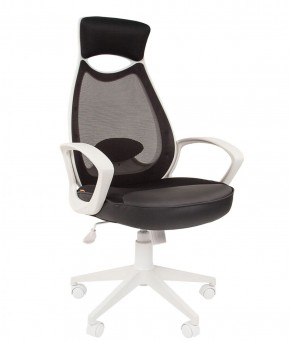 Кресло для руководителя  CHAIRMAN 840 white (TW 11 черный/сетка TW 01 черная) в Мегионе - megion.ok-mebel.com | фото